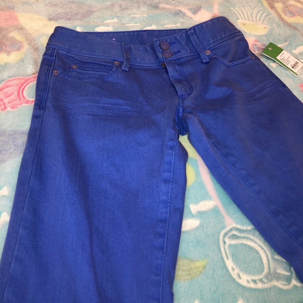 NWT Lilly Pulitzer Blue Worth Straight Jeans 0​